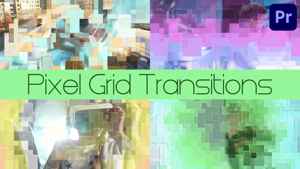 Pixel Grid Transitions for Premiere Pro