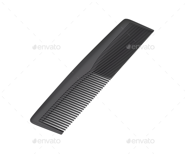 Hair comb on white - Stock Photo - Images