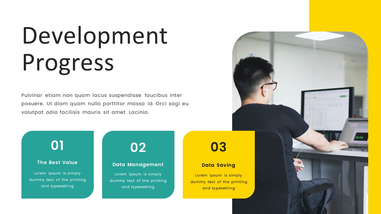 Yellow Green Modern Business Company Profile Key, Presentation Templates
