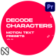 Characters Motion Text: Decode Vol. 02 for Premiere Pro - VideoHive Item for Sale