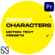 Characters Motion Text: Decode Vol. 04 for Premiere Pro - VideoHive Item for Sale