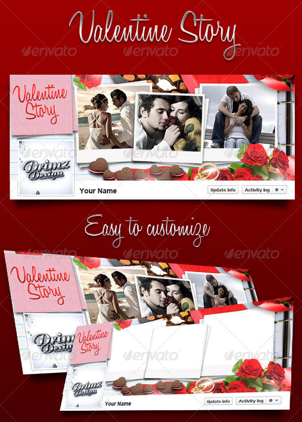 Valentine Story FB Timeline - Facebook Timeline Covers Social Media