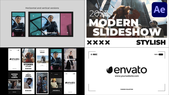 Aesthetic Modern Slideshow for After Effects
