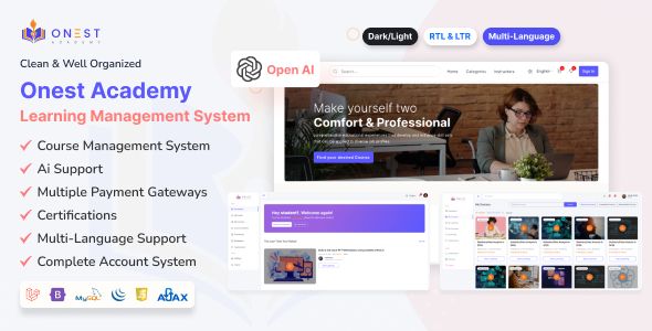 Onest Academy LMS - Learning Management System Web Application
