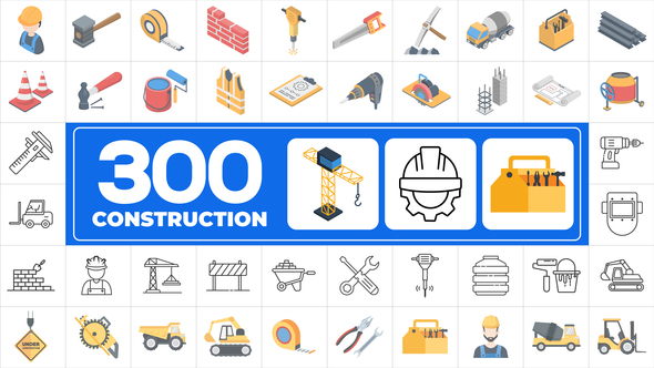 300 Icons Pack - Construction