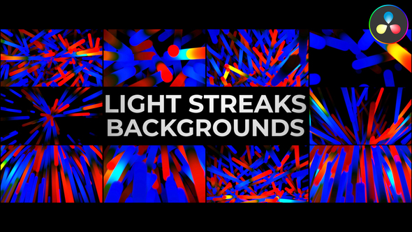 Light Streaks Backgrounds for DaVinci Resolve