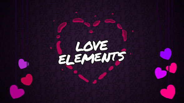 Love Elements // After Effects Elements template preview