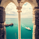 Ancient old window with sea view. Porto Venere, Italy - PhotoDune Item for Sale