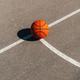 Basketball ball on outdoor court with asphalt surface - PhotoDune Item for Sale
