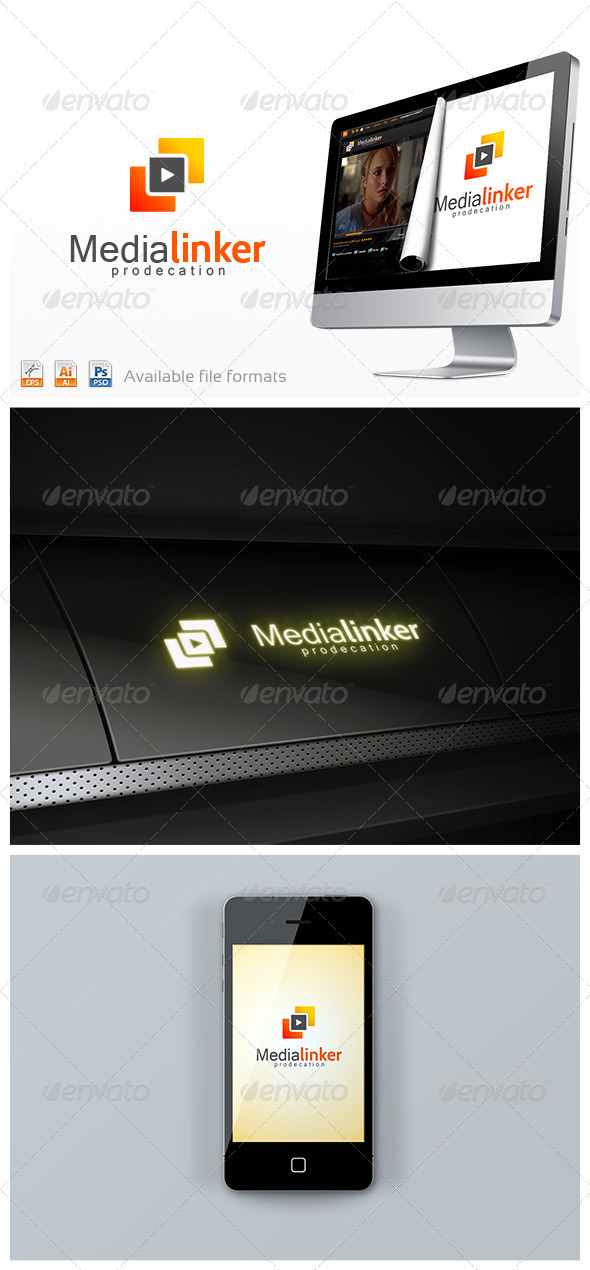Media Linker Logo - Vector Abstract