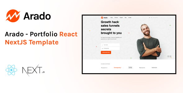 Arado – Personal React NextJS Portfolio Template