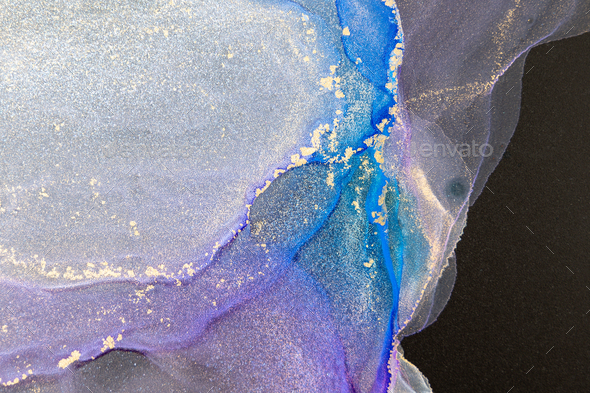 Abstract alcohol ink background on black - Stock Photo - Images