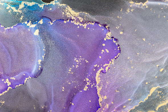 Abstract alcohol ink background on black - Stock Photo - Images