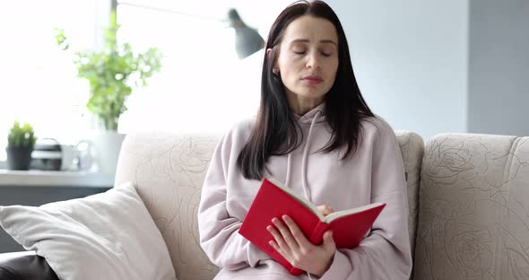 Young Woman Writing Sad Poems at Home  Movie alt