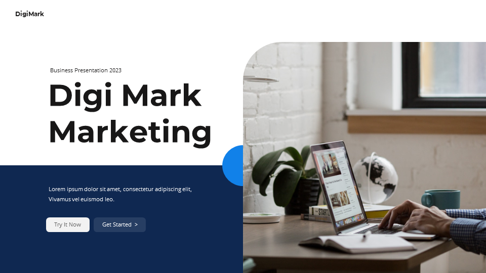 Digimark Marketing Keynote Presentation Template, Presentation Templates