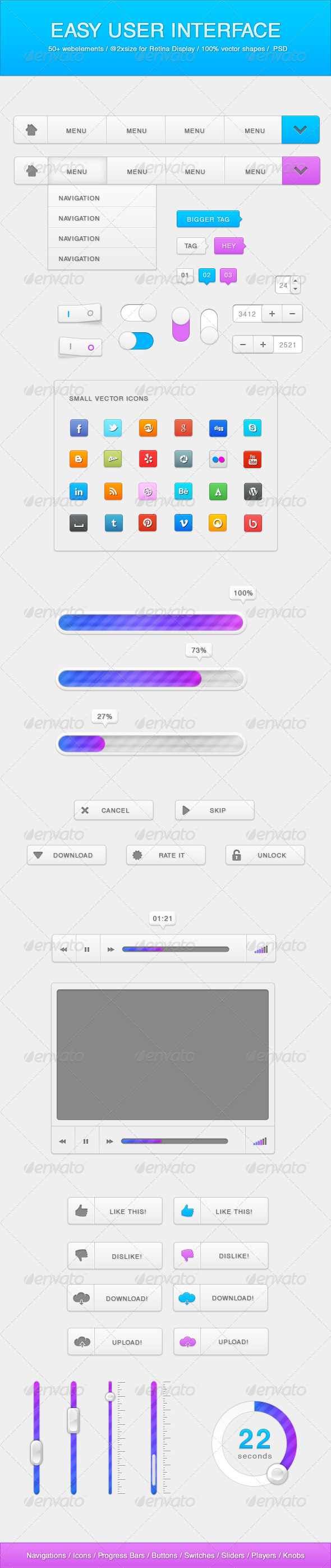 Easy User Interface - User Interfaces Web Elements