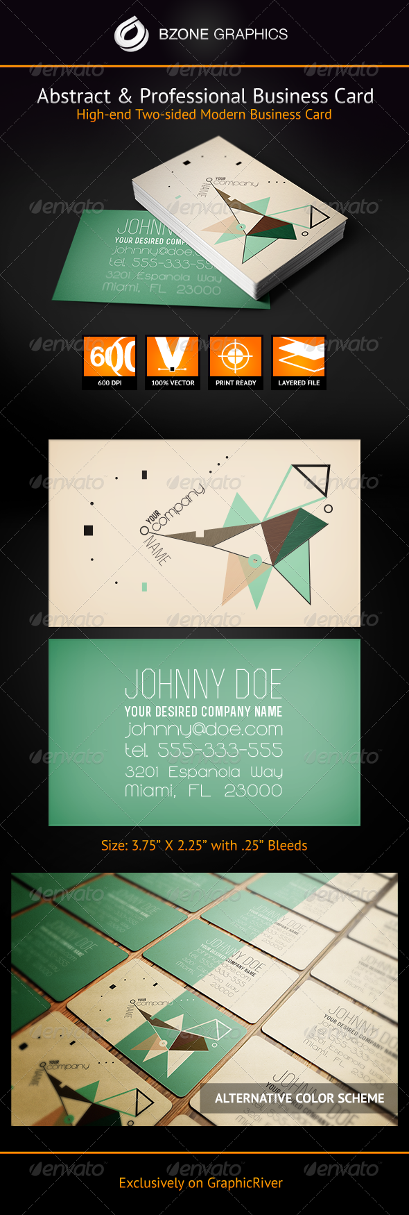 Abstract & Professional Business Card - Creative Business Cards