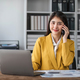 Young busy asian business woman talking on phone working in modern office. Asian businesswoman - PhotoDune Item for Sale