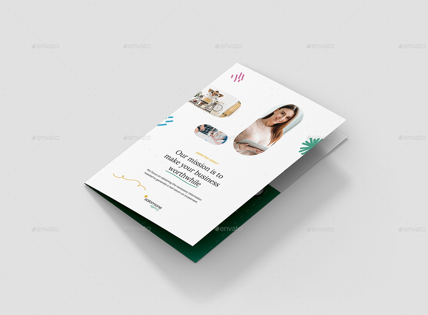 Marketing Agency Brochure Bi-Fold Template, Print Templates | GraphicRiver