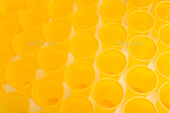disposable plastic glasses - Stock Photo - Images