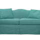 Turquoise Sofa With Pillows Isolated On White Background - PhotoDune Item for Sale