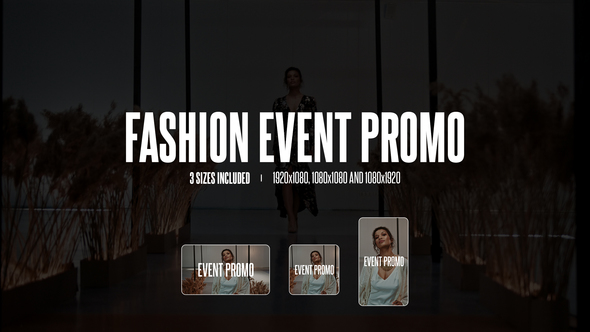 Fashion Event Promo Video Displays template preview