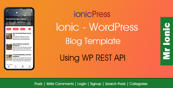 Ionic 6 WordPress Mobile App Template | AdMob Integrated | Capacitor | Angular