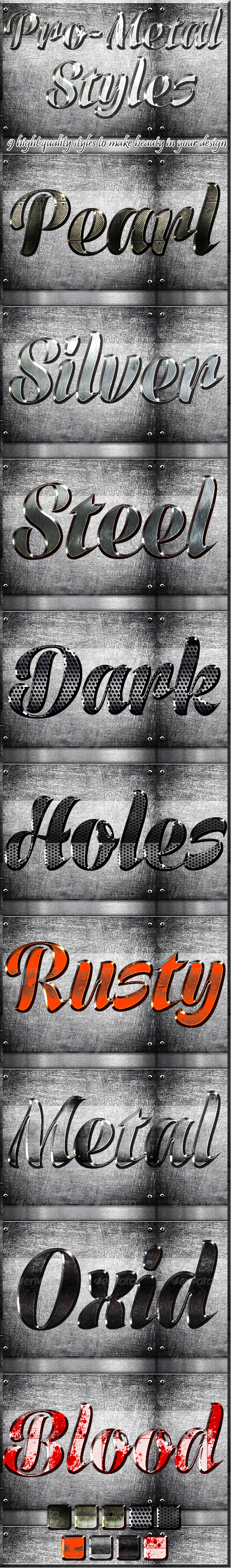 Pro-Metal Styles - Text Effects Styles