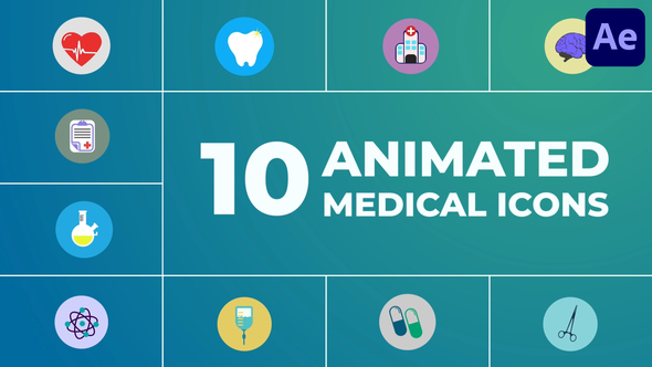 Animated Medical Icons for After Effects