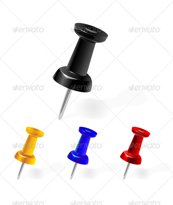 Vector set of clerical pins