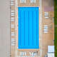 An aerial view reveals an empty pool, devoid of swimmers. The calm water reflects the surroundings - PhotoDune Item for Sale