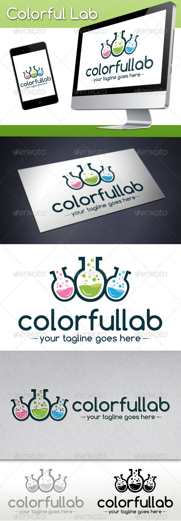 Colorful Lab Logo Template - Objects Logo Templates