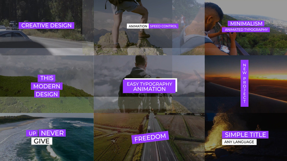 Minimal Box Titles | After Effects Titles template preview