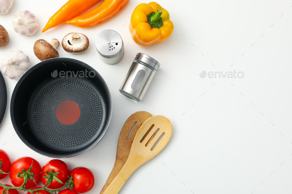 Concept of kitchen supplies and kitchen dish - Stock Photo - Images