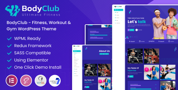 BodyClub - Fitness, Workout & Gym WordPress Template