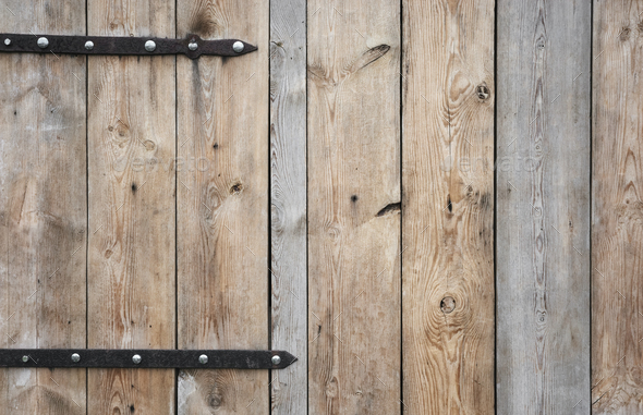 Close up photo of old wooden door, background or wallpaper. - Stock Photo - Images