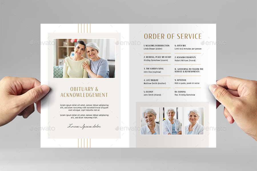 Funeral Program Template, Print Templates | GraphicRiver