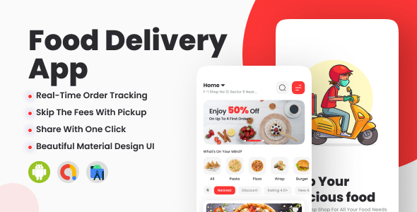 Food Delivery App UI Template - Android