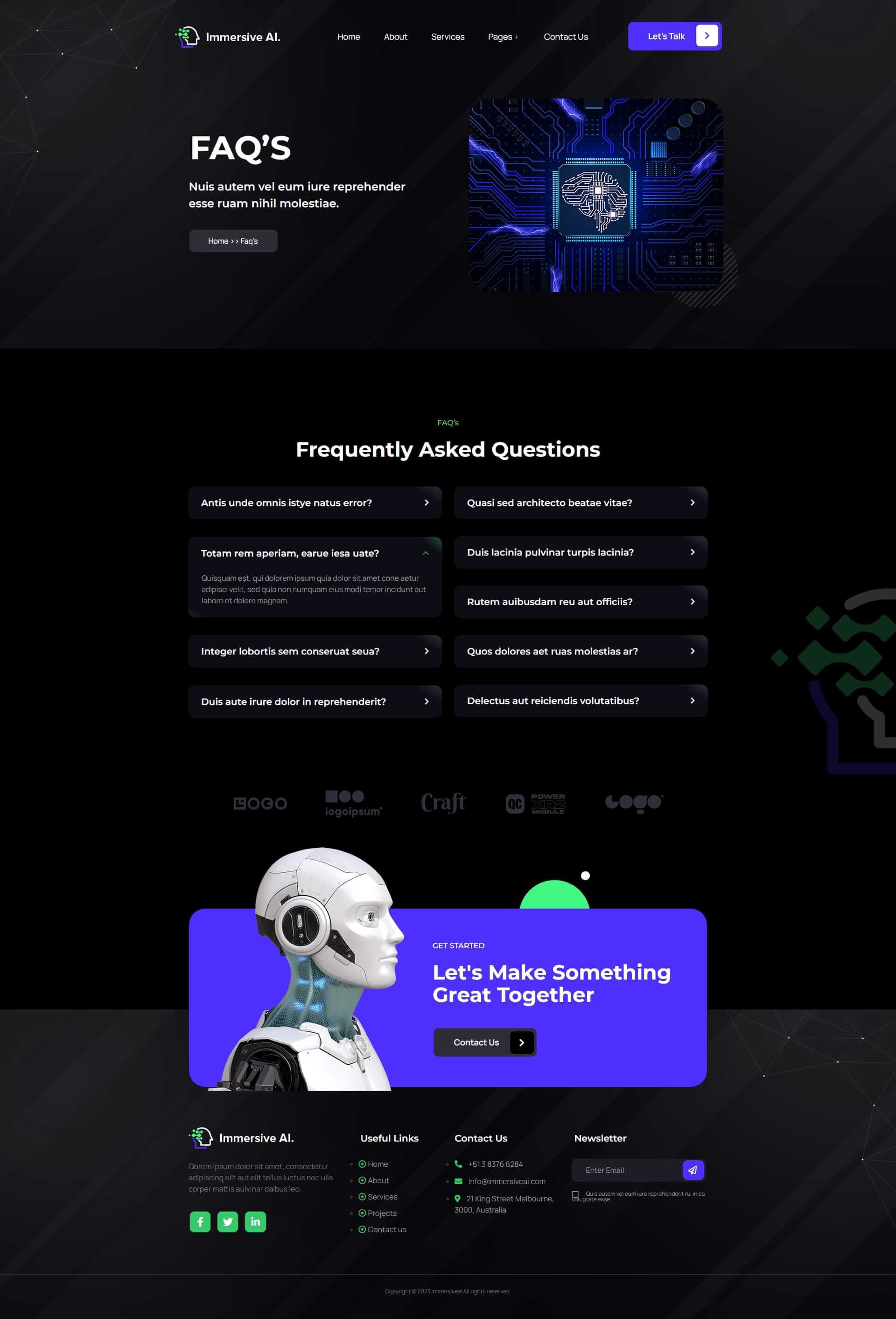 ImmersiveAI - Robotics Elementor Template Kit by designingmedia ...