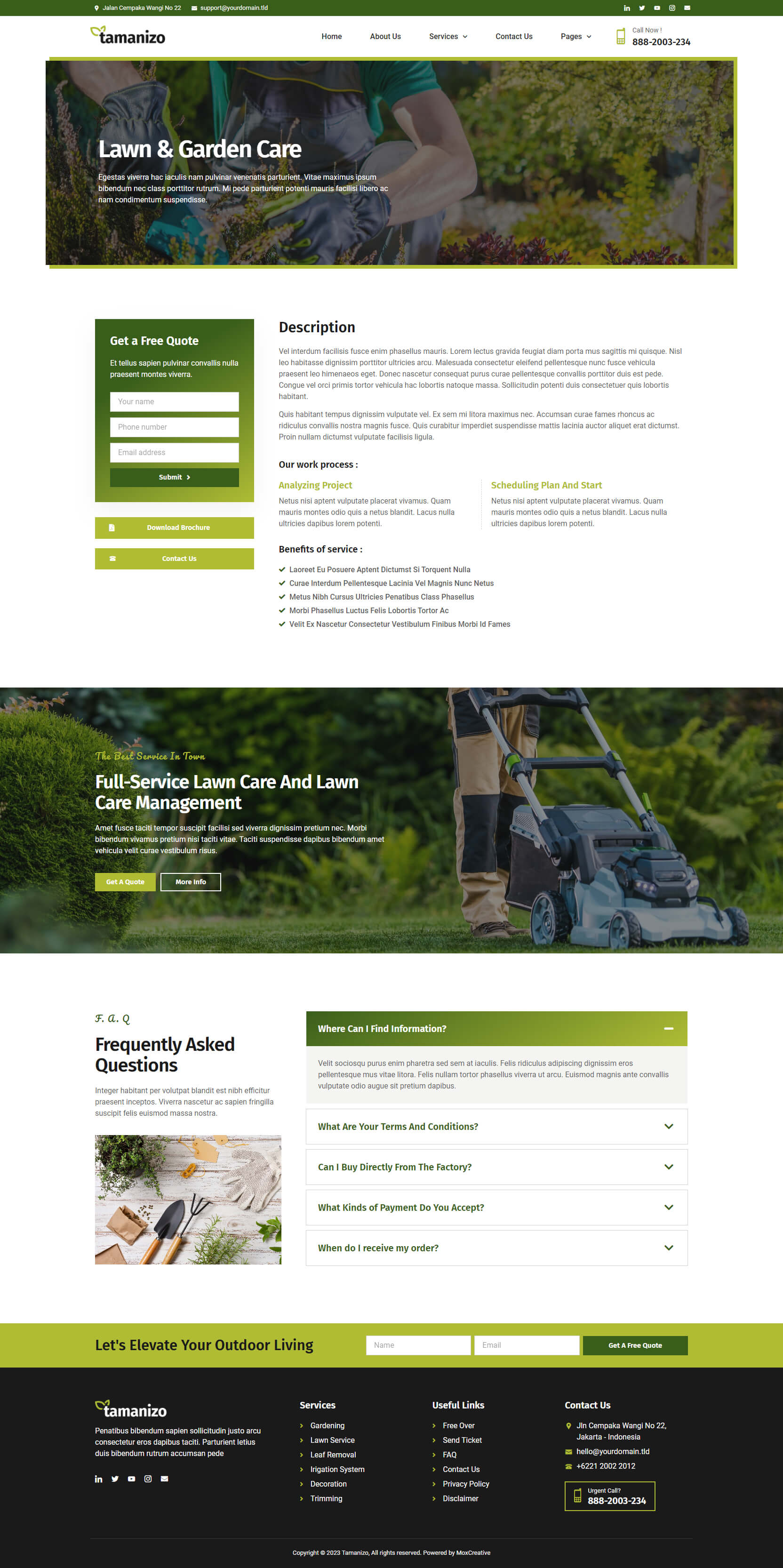 Tamanizo - Gardening & Landscape Elementor Template Kit by moxcreative
