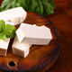 soft feta cheese on a wooden board - PhotoDune Item for Sale