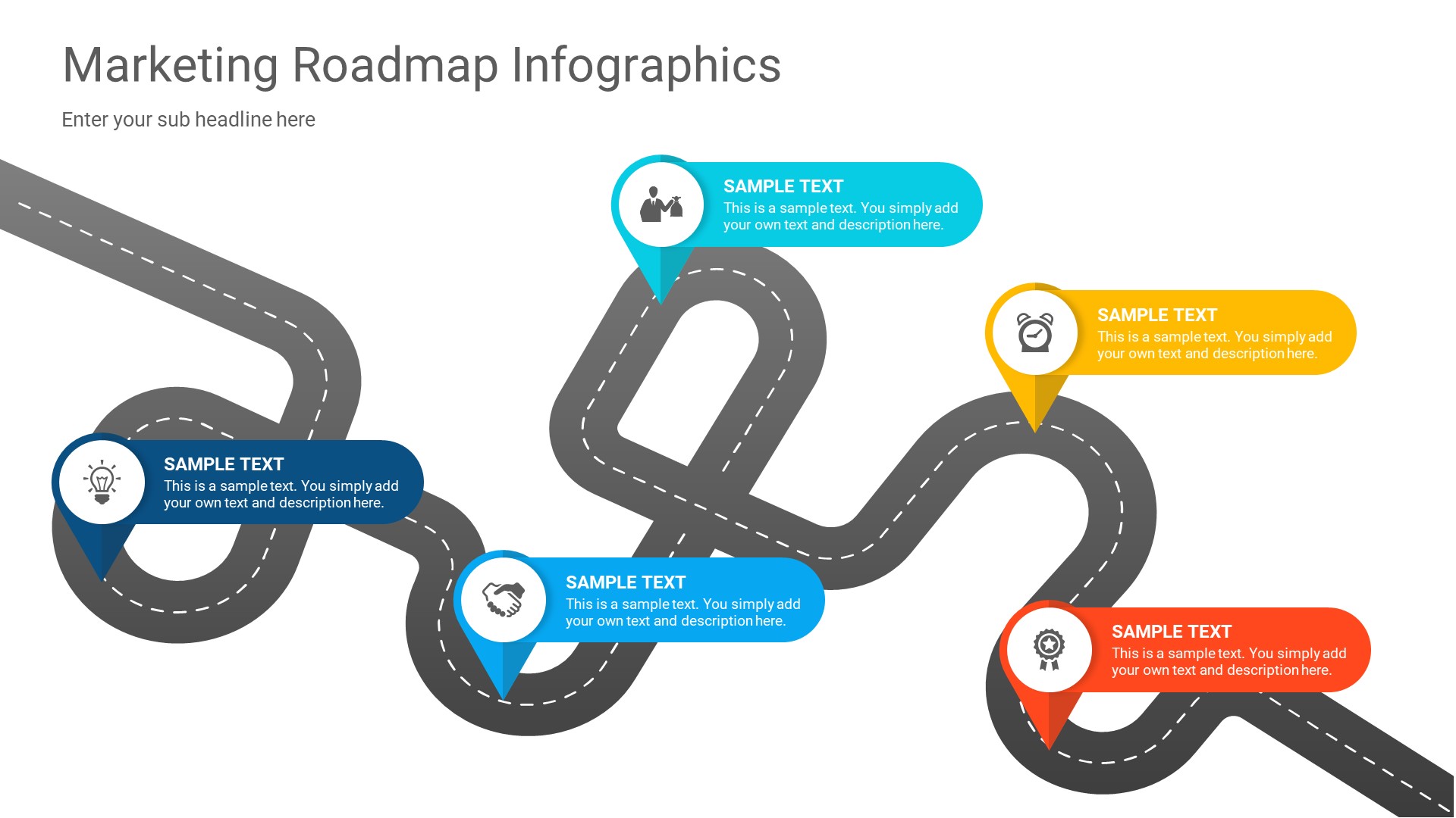 Marketing roadmap PowerPoint infographics presentation, Presentation ...