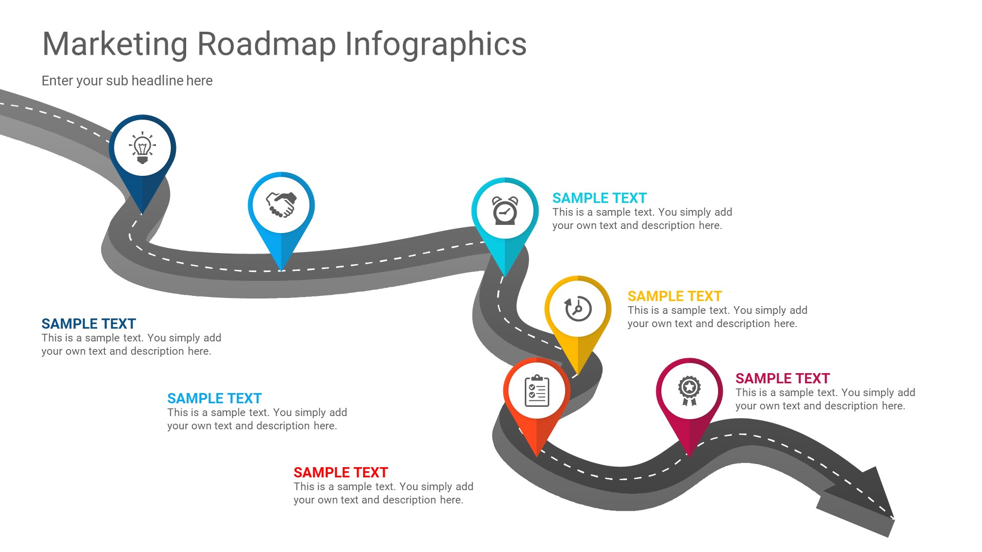 Marketing roadmap PowerPoint infographics presentation, Presentation ...