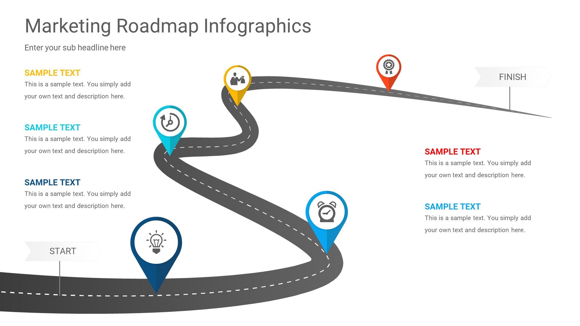 Marketing roadmap PowerPoint infographics presentation, Presentation ...