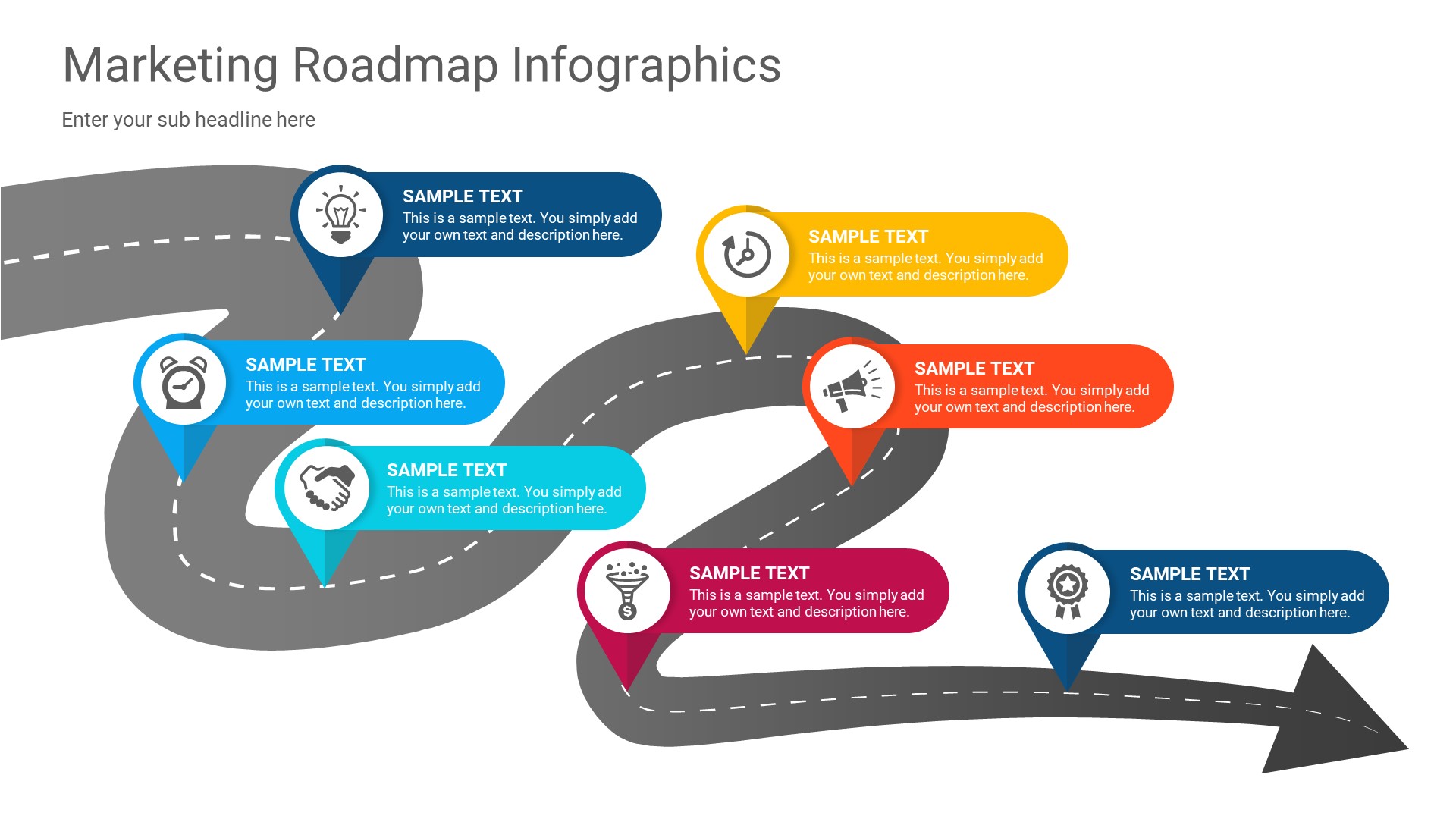 Marketing roadmap PowerPoint infographics presentation, Presentation ...