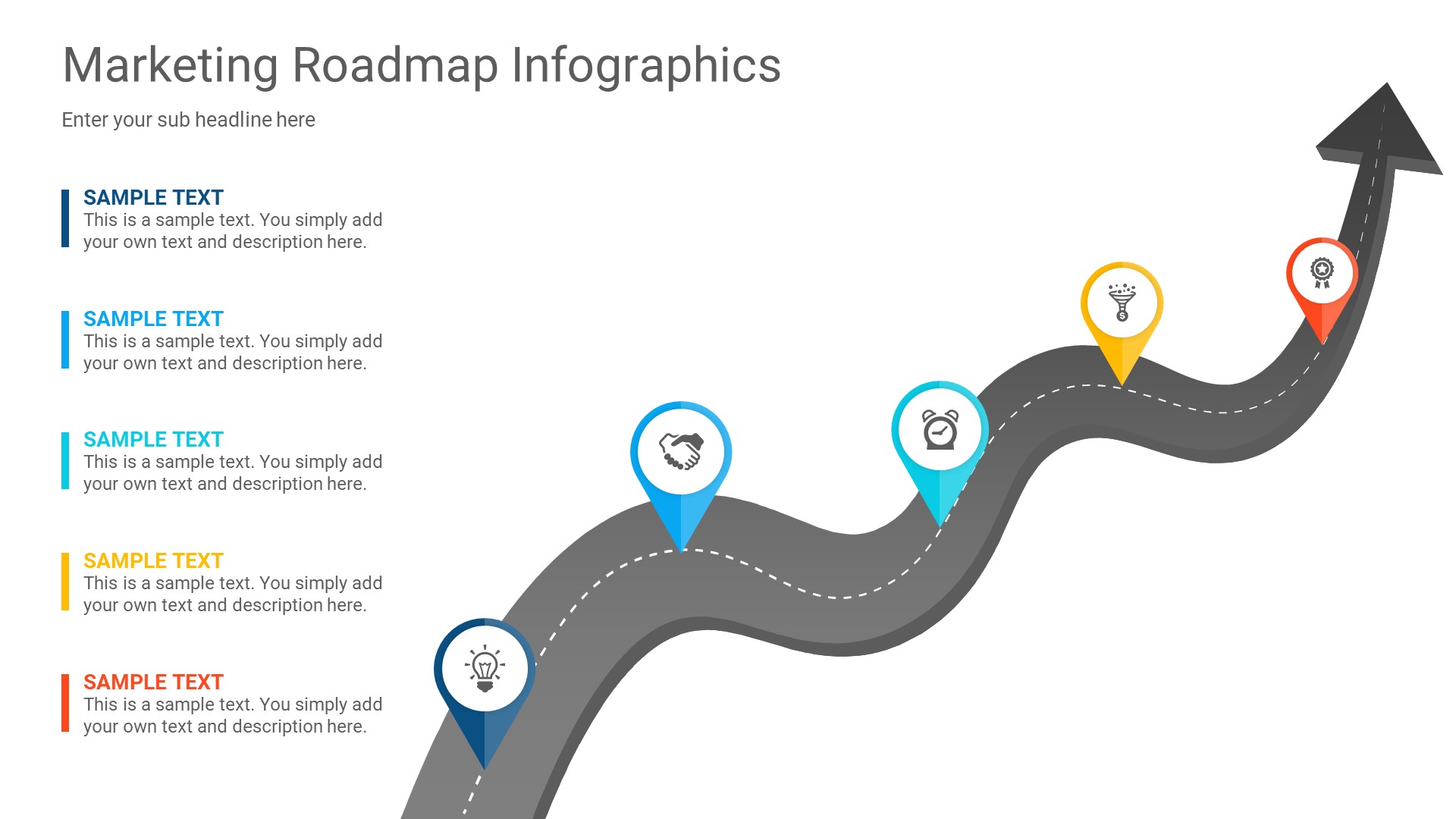 Marketing roadmap PowerPoint infographics presentation, Presentation ...