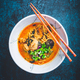 Thai red curry soup with chicken, shiitake mushrooms, coconut milk and green onions - PhotoDune Item for Sale