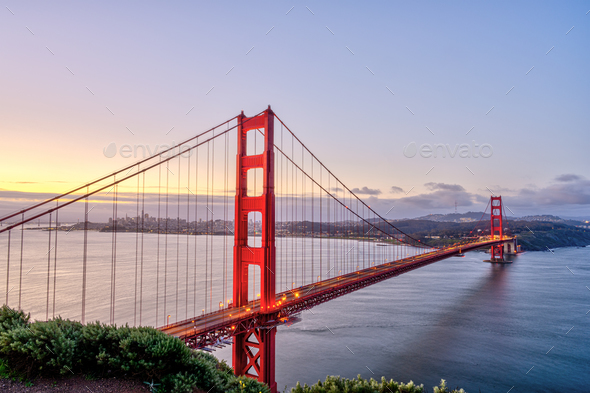 The famous Golden Gate Bridge in San Francisco - Stock Photo - Images