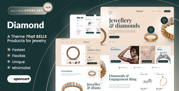 Diamond – Opencart 4 Jewelry Template