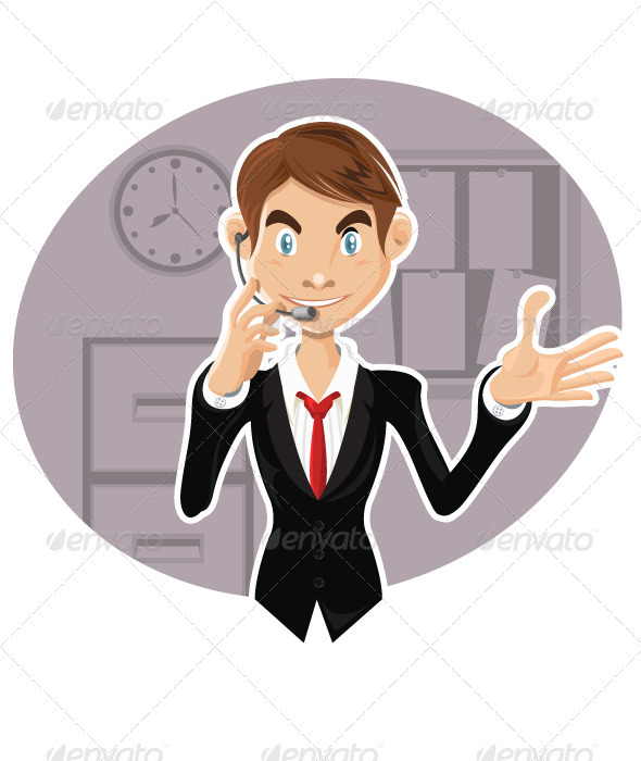 Confident Customer Service Representative - Characters Vectors